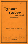 Dining Room and Takeout Menu, Goody Goody Restaurant, Tampa, Florida