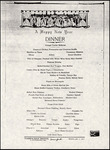 Menu, Happy New Year Dinner, Tampa Bay Hotel, Tampa, Florida, January 1, 1912