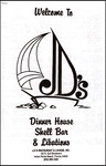 Menu, J.D.'s Restaurant and Lounge, Indian Rocks Beach, Florida, April 1995