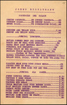 Menu, Johns Restaurant, Florida, circa 1930s