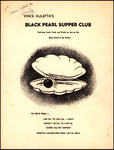 Menu, Vince Auletta's Black Pearl Supper Club, Treasure Island, Florida, circa 1960