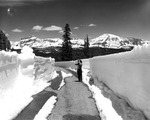 Helen G. Cruickshank views scenery near Bald Mountain Pass by Allan D. Cruickshank