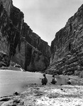 People fishing at Santa Elena Canyon by Allan D. Cruickshank