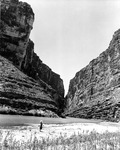 A woman views Santa Elena Canyon by Allan D. Cruickshank