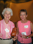 Peggy Powell and Pam Bowen pose for a picture during a Florida Ornithological Society (FOS) meeting in Mount Dora