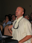 A Florida Ornithological Society (FOS) member speaks from the crowd during a Board of Directors meeting