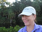 Victoria Merritt smiles into the distance during a Florida Ornithological Society (FOS) birding trip in Leesburg by Florida Ornithological Society