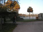 Pam Bowen locks a gate, Leesburg, Florida