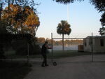 Pam Bowen closes a gate, Leesburg, Florida by Florida Ornithological Society