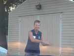 Pam Bowen demonstrates with her hands, Leesburg, Florida