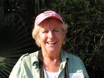 Soo Whiting smiles widely during a birding trip in Leesburg by Florida Ornithological Society