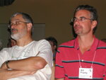Dave Goodwin and Bill Pranty sit together during a Florida Ornithological Society (FOS) Board of Directors meeting by Florida Ornithological Society