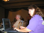 A Florida Ornithological Society (FOS) director sets up a presentation for a Board of Directors meeting