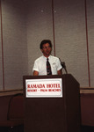 Rick Brust speaks at the Florida Ornithological Society (FOS) 1994 spring meeting in West Palm Beach