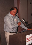 Glen Woolfenden pauses mid-speech at the Florida Ornithological Society (FOS) 1994 spring meeting in West Palm Beach
