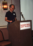 Fred Lohrer pauses mid-speech at the Florida Ornithological Society (FOS) 1994 spring meeting in West Palm Beach
