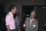 Peter Merritt and Dean Amadon have a conversation at the Florida Ornithological Society (FOS) 1994 spring meeting in West Palm Beach
