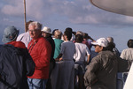 Florida Ornithological Society (FOS) members chat while looking for birds during a pelagic trip in West Palm Beach