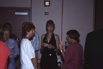 Linda Douglas chats with two other Florida Ornithological Society (FOS) members during the 1994 spring meeting in West Palm Beach