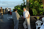 Glen Woolfenden lounges on the outdoor deck during the 1995 fall meeting in Cocoa Beach