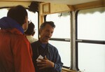 Todd Engstrom speaks while aboard a boat during a birdwatching trip in Tampa, Florida