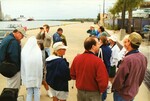A Florida Ornithological Society birdwatching group gathers at the Port of Tampa