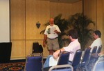 John Douglas gives a presentation at a Florida Ornithological Society meeting in Tampa, Florida