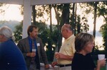 Glen Woolfenden chats with Dave Steadman during a Florida Ornithological Society meeting in Gainesville, Florida