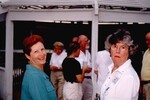 Linda Cooper smiles with a friend during a Florida Ornithological Society meeting in Gainesville, Florida by Florida Ornithological Society