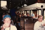 A bus full of Florida Ornithological Society members chat while traveling through the Bahamas