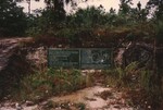 A sign introduces Lucayan National Park in the Bahamas in 1996 by Florida Ornithological Society