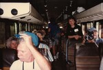 A bus of Florida Ornithological Society members travels through the Bahamas