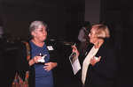 Marie Slaney chats with another guest at the 2000 fall Florida Ornithological Society meeting in Tallahassee, Florida