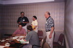 Dave Goodwin, Bill Pranty, and other Florida Ornithological Society members gather during a meeting in Tallahassee, Florida