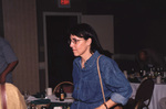 Katy Nesmin listens to a presentation during a Florida Ornithological Society meeting in Tallahassee, Florida