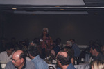 A guest stands to ask a question during a presentation at a Florida Ornithological Society meeting in Tallahassee, Florida by Florida Ornithological Society