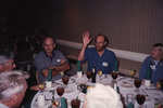 George Wallace raises his hand during a Florida Ornithological Society meeting in Tallahassee, Florida