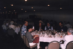 Glen and Jan Woolfenden chat with Marie Slaney over a meal in Titusville, Florida