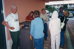 Jane Brooks and Billi Wagner sign people up for a field trip in Fort Pierce, Florida by Florida Ornithological Society