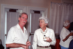 Peggy Powell looks at Bob Brown mid-conversation in Fort Pierce, Florida