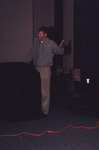 Dr. Ross Hinkle Gestures to His Left While Speaking at 2000 Fall Florida Ornithological Society Meeting in Tallahassee by Florida Ornithological Society