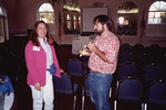 Victoria Merritt Smiles While Speaking with Eugene Stoccardo in Fort Pierce by Florida Ornithological Society