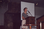 Camille Sewell Looks to Left Mid-Speech at Florida Ornithological Society Meeting in Fort Pierce by Florida Ornithological Society