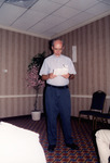 Fred Lohrer Reads Stack of Papers Prior to Speaking in St. Petersburg by Florida Ornithological Society