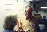 Joyce King and Bill Stokes Chat in Doorway in Marathon, Florida by Florida Ornithological Society