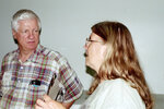 Bob Henderson and Judy Bryan Chat in Apalachicola, Florida by Pamela J. Bowen