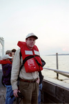 Stefan Rayer on Deck of Boat in Apalachicola, Florida by Pamela J. Bowen