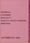 Normal Literary Society 8th Annual Meeting Program