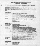 Agenda, Florida Ornithological Society, Spring 2000 Meeting, April 28-30, 2000