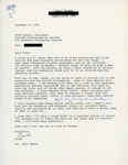 Letter, Linda Douglas to Fred Lohrer, FOS Funds, November 4, 1993